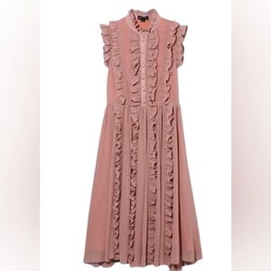 Sister Jane Somewhere in Bloom dusty rose ruffle dress size S